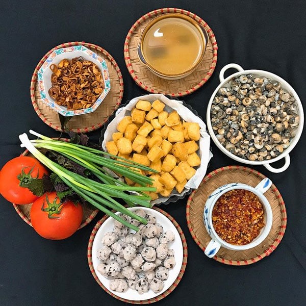 Nguyên liệu nấu bún ốc đơn giản tại nhà
