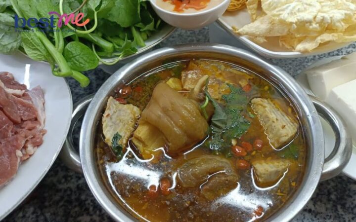 huong dan cach nau lau chan bo ham sa mem thom tai nha 1