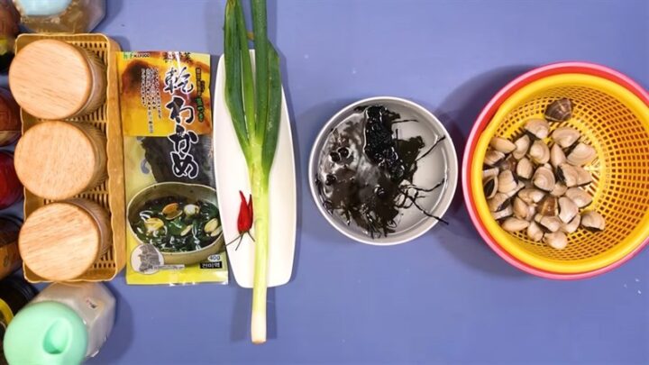 Nguyên liệu món canh rong biển ngao thơm ngon