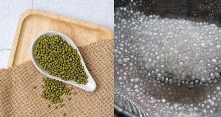 Nguyên liệu đầy đủ cho món chè đậu xanh bột báng thơm ngon
