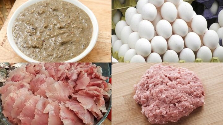 Nguyên liệu chuẩn bị cho cách nấu lẩu cua đồng cá thác lác