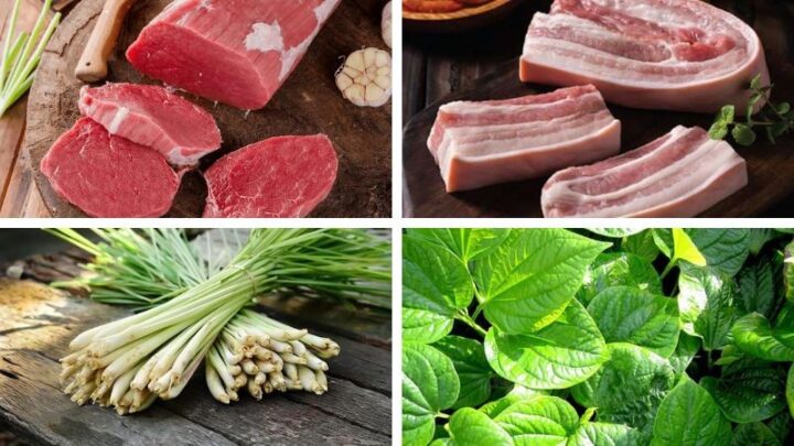 Các nguyên liệu tươi ngon để nấu xáo bò Quảng Nam tại nhà