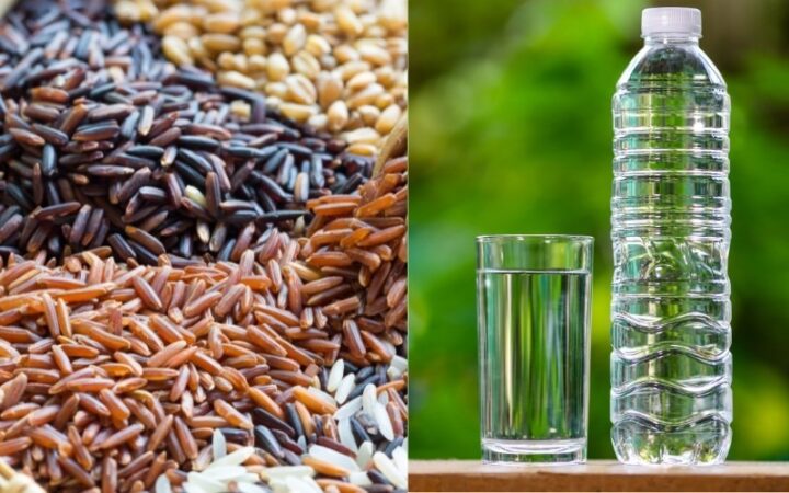 Nguyên liệu cơ bản để nấu gạo lứt bằng nồi áp suất bao gồm gạo và nước