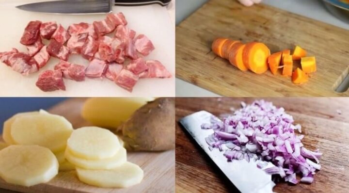 Các nguyên liệu tươi ngon cho cách nấu canh sườn khoai tây cà rốt chuẩn vị