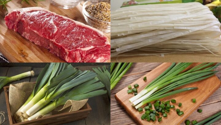Các nguyên liệu tươi ngon để nấu phở nạm bò