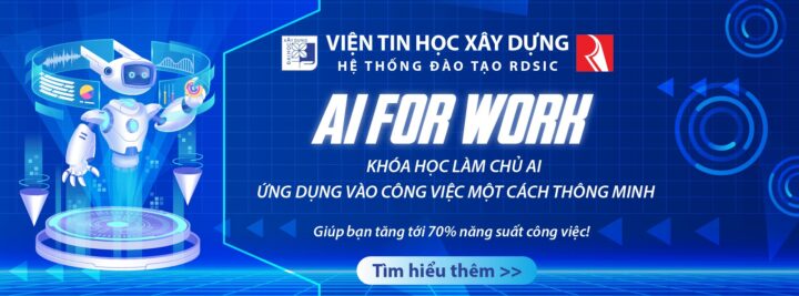 Hình ảnh quảng cáo về Khóa học AI For Work, giúp tăng hiệu suất công việc hàng ngày lên đến 70%, dành cho những người quan tâm đến công nghệ và năng suất.