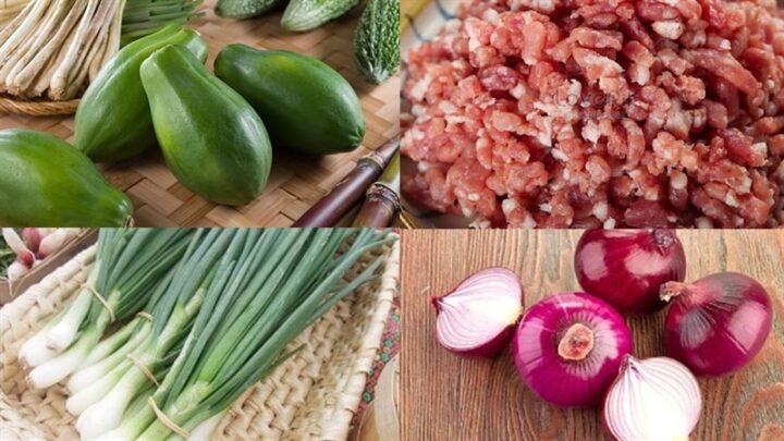 Canh đu đủ thịt bằm